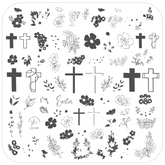 Easter Floral (CjSH-88)  Steel Nail Art Stamping Plate
